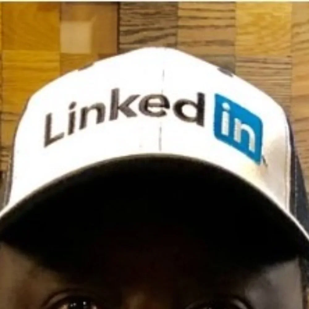 NEW Linkedin Cap Black and white, Tri Glide Closure - Picture 4 of 4